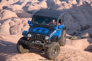 Mopar revealed The General image vehicle at the 44th annual Easter Jeep Safari in Moab, Utah. The General offers the ultimate in rock-crawling capability with a custom Mopar 4.5-inch performance lift kit installed on a 2009 Jeep Wrangler. A new flat fender kit and Mopar/Hutchinson Rock Monster beadlocks allow tire pressure to be safely lowered for extreme driving conditions. Front and rear off-road bumpers and rock rails offer serious protection while the Mopar half-door kit provides improved visibility. The hood and rear spare tire carrier feature custom Mopar graphics splashed across the Mopar Blue exterior.