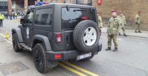 Chelsea Truck Company Jeep getting looked over by a cast member