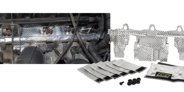 The DEI 4.0L fuel rail & injector cover kit to help reduce heat soak