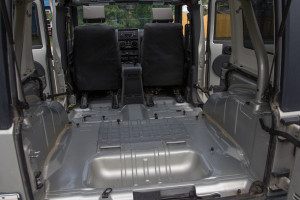 The rear of the JK stripped - a blank slate