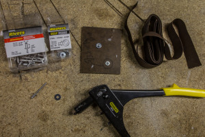 Tools required - rivet gun, rivets, washers, elastic, backboard